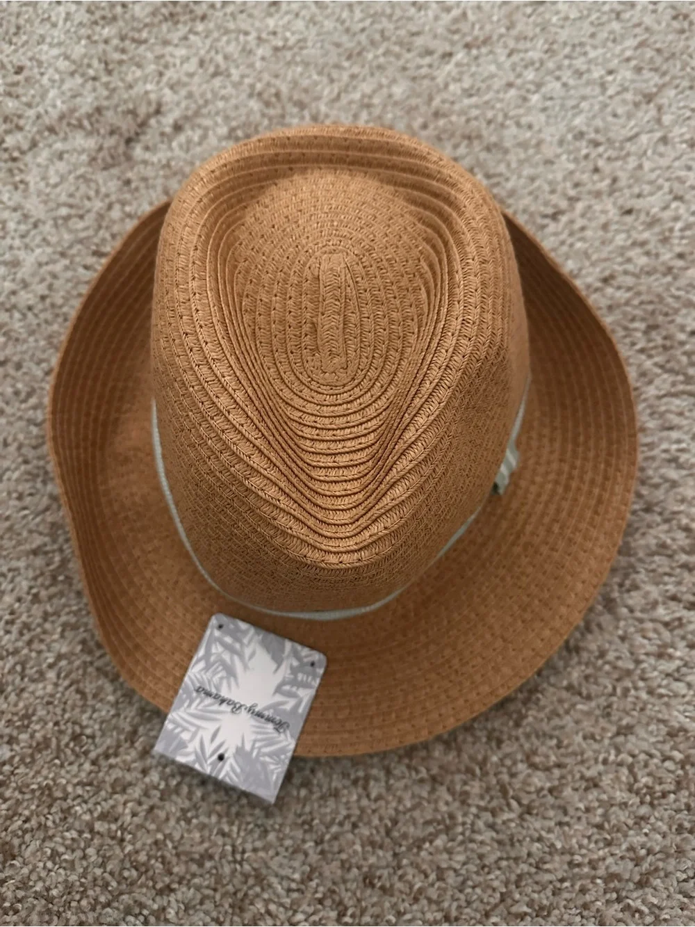 Boy’s Brown Straw Fedora Hat - Lightweight Summer Sun Hat